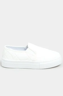 Extra Wide Fit Quilted Slip-On Trainers