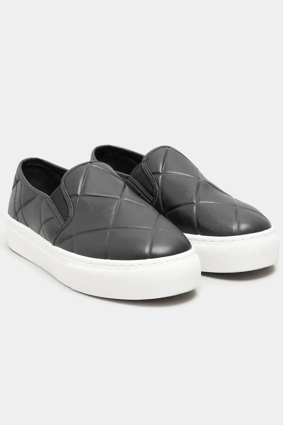 Extra Wide Fit Quilted Slip-On Trainers