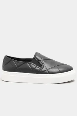 Extra Wide Fit Quilted Slip-On Trainers