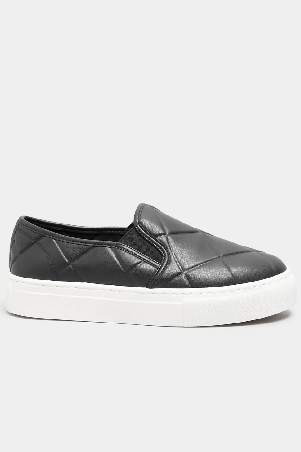 Extra Wide Fit Quilted Slip-On Trainers