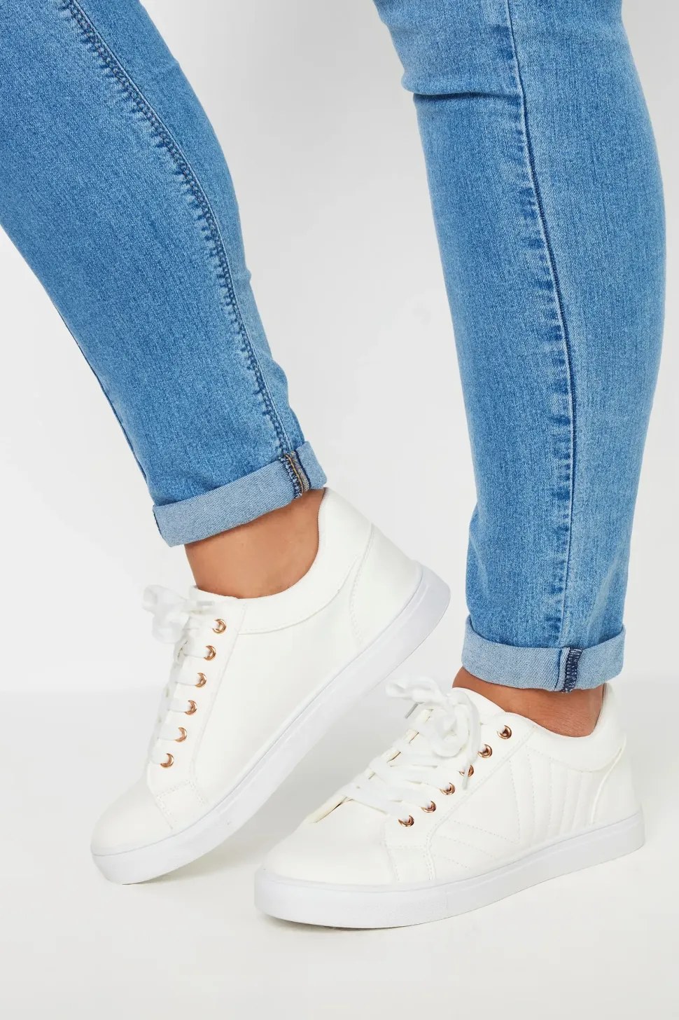 Extra Wide Fit Quilted Trainers