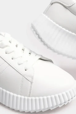 Extra Wide Fit Ribbed Platform Trainers