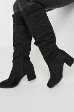 Extra Wide Fit Slouch Knee Ankle Boots