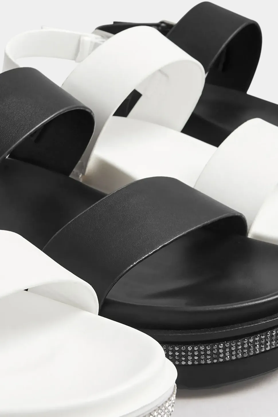 Extra Wide Fit Sparkle Flatform Sandals