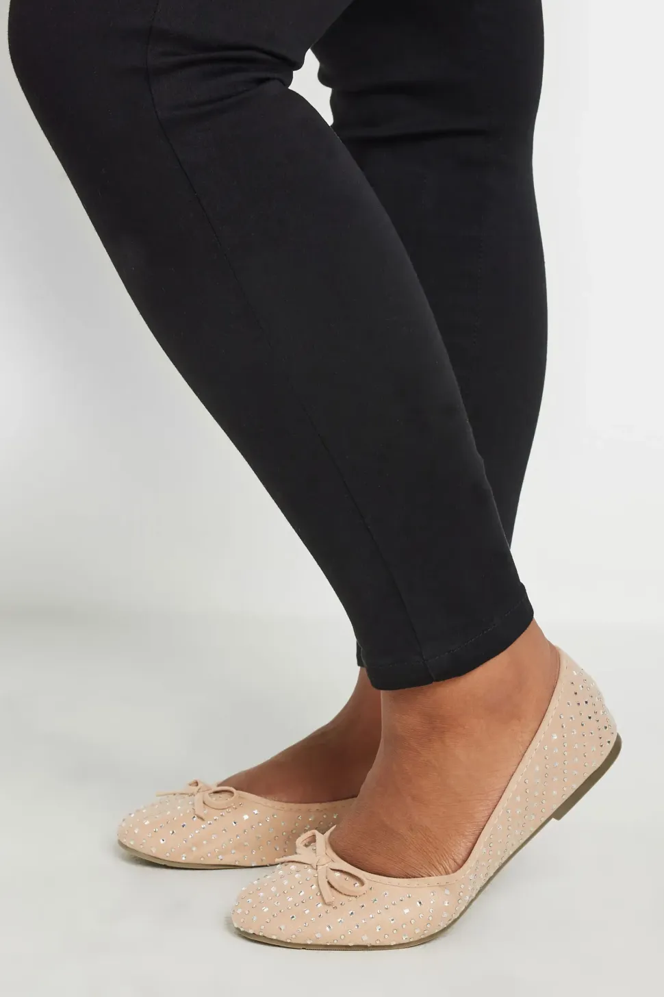 Extra Wide Fit Sparkly Ballerina Pumps