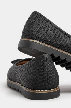 Extra Wide Fit Woven Ballet Pumps