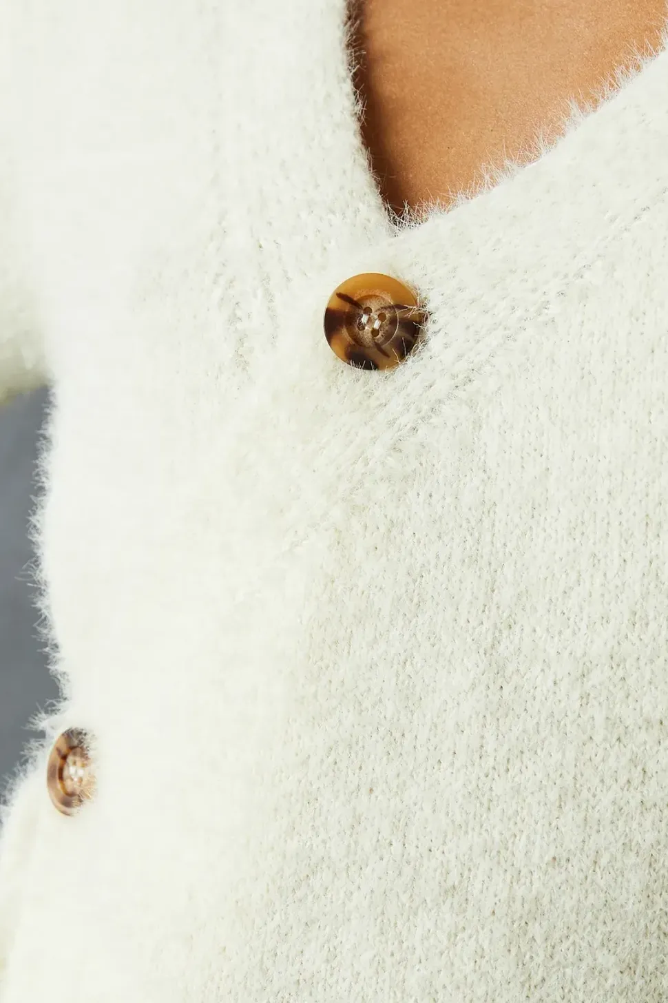 Eyelash Knit Asymmetric Cardigan