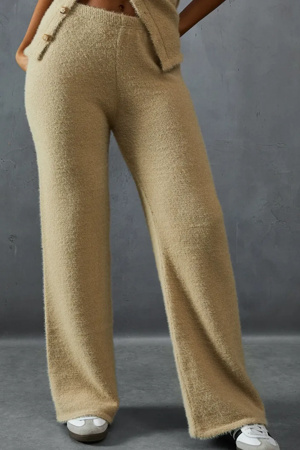 Eyelash Knit High Waisted Lounge Trouser