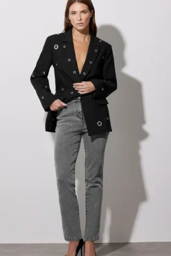 Eyelet Detail Blazer