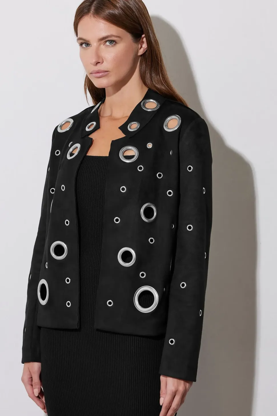 Eyelet Detail Tailored Jacket