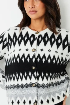 Fairisle Button Up Knitted Cardigan