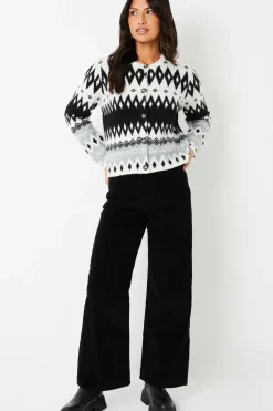 Fairisle Button Up Knitted Cardigan