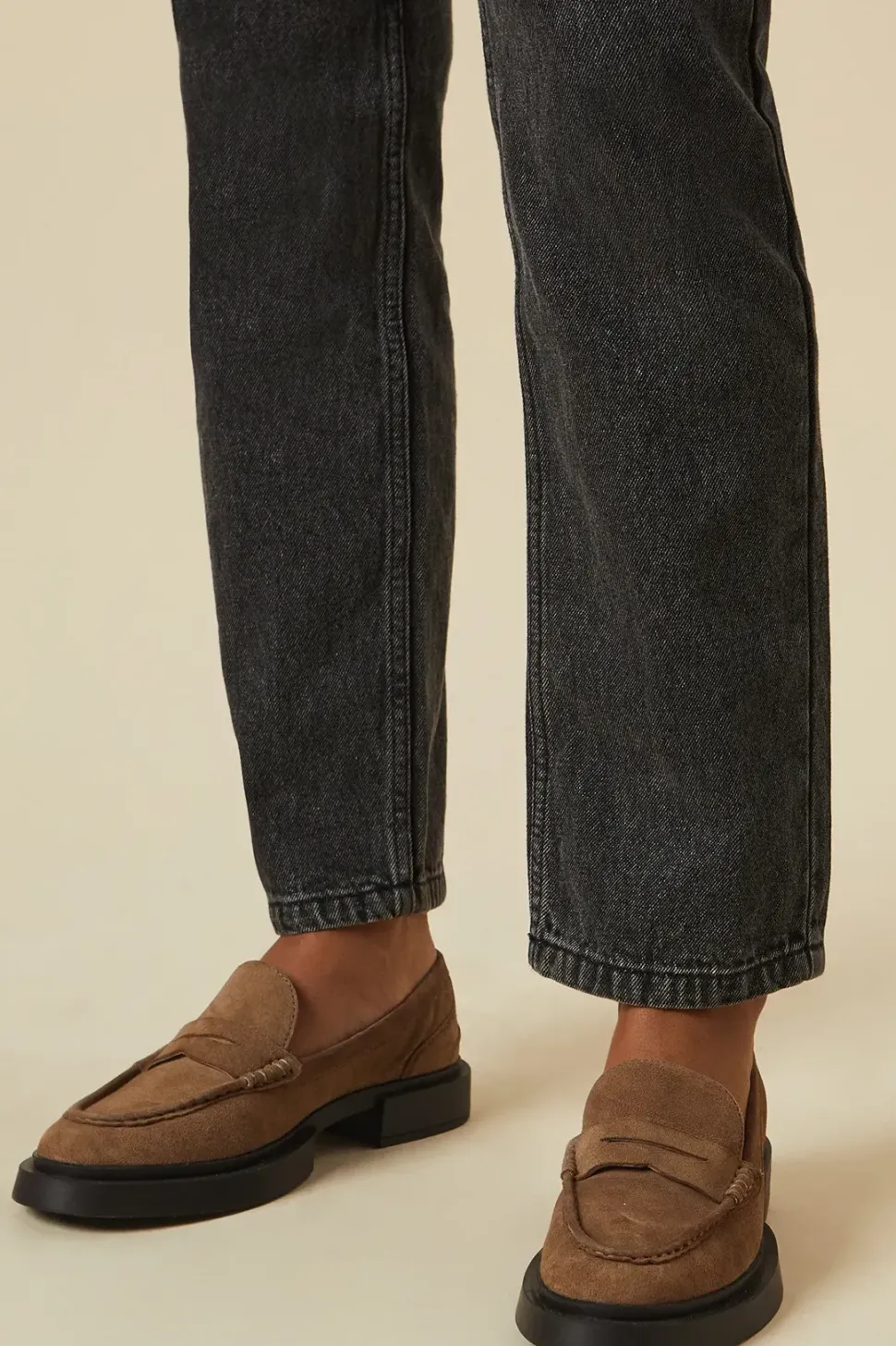 Faith: Barrie Suede Chunky Penny Loafers