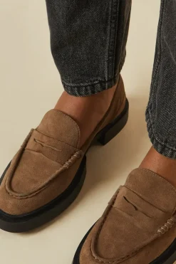 Faith: Barrie Suede Chunky Penny Loafers