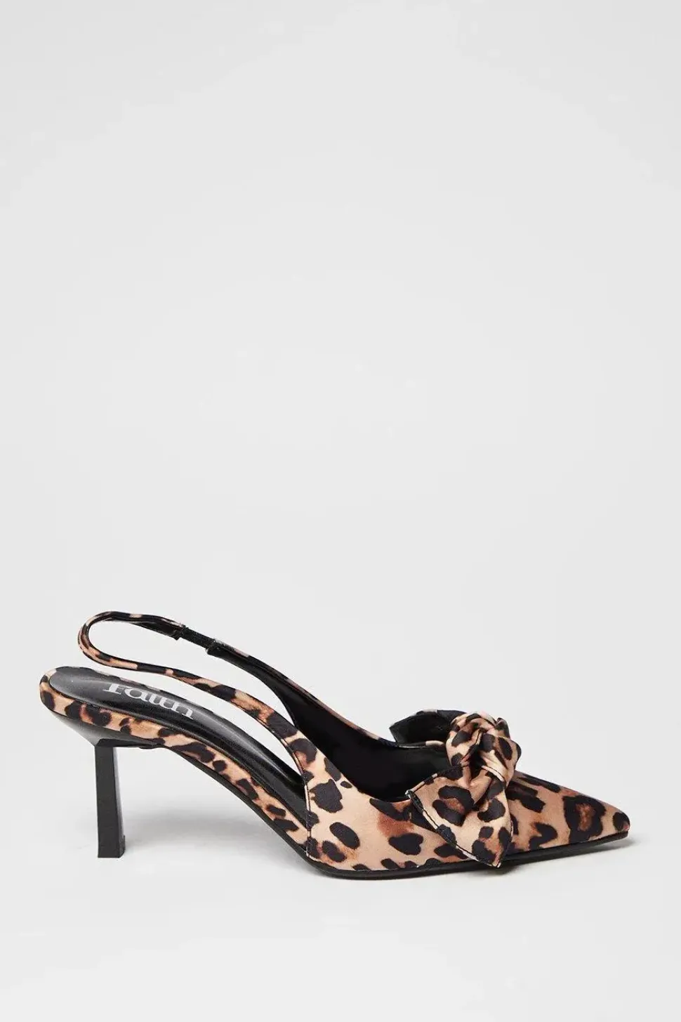 Faith: Cairo Bow Detail Slingback Kitten Heel Court Shoes