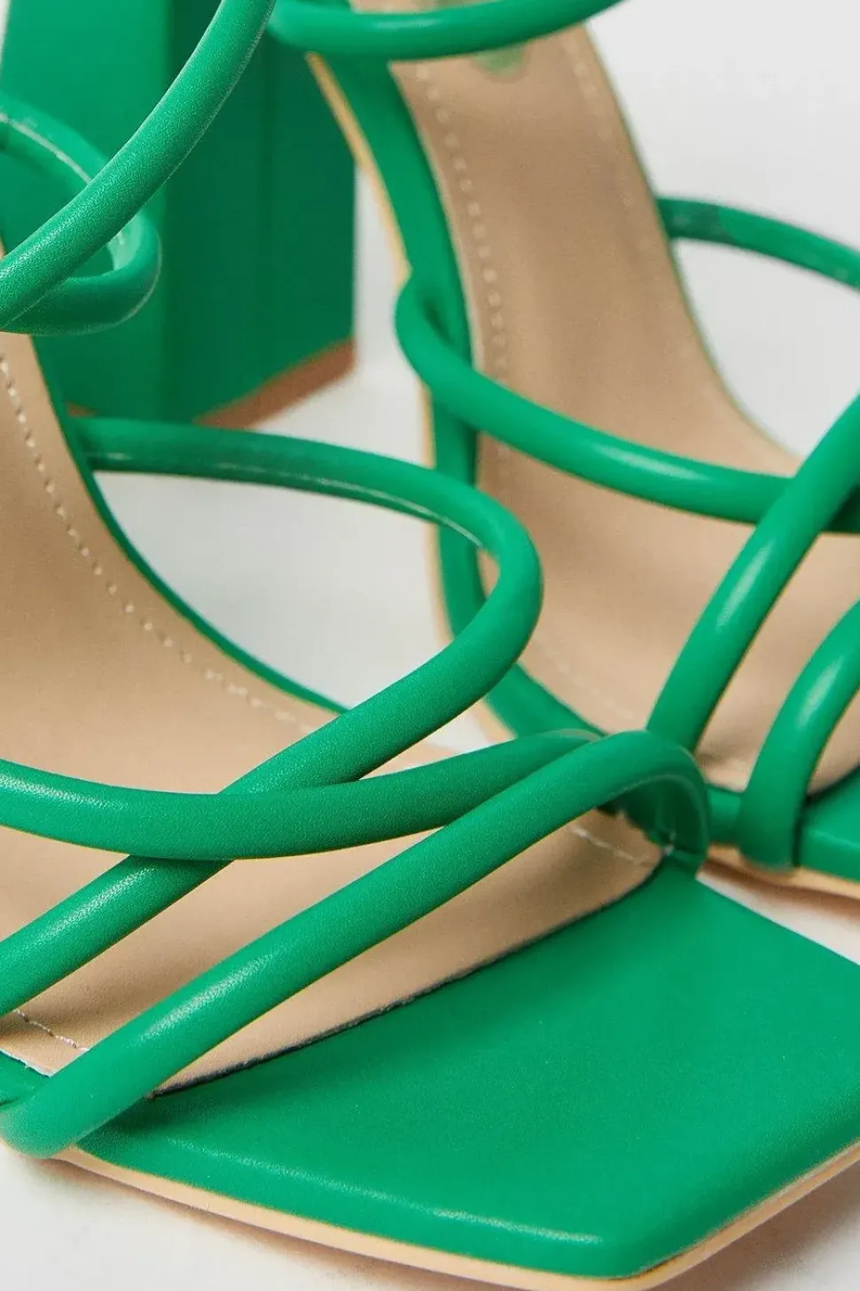 Faith: Carla Strappy High Block Heeled Sandals