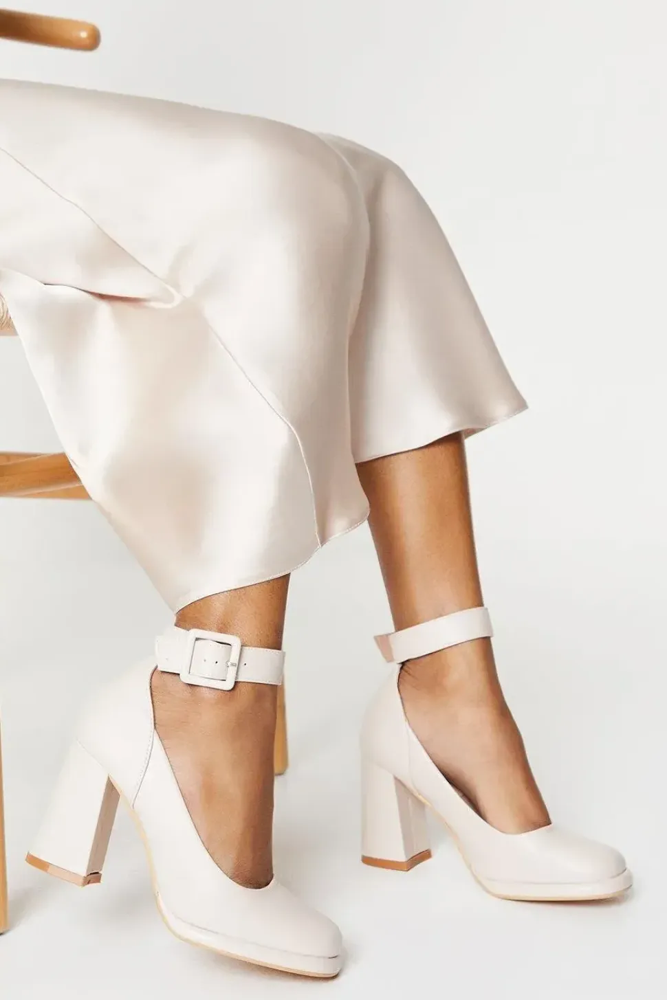 Faith: Celine High Block Heel Platform Court Shoes