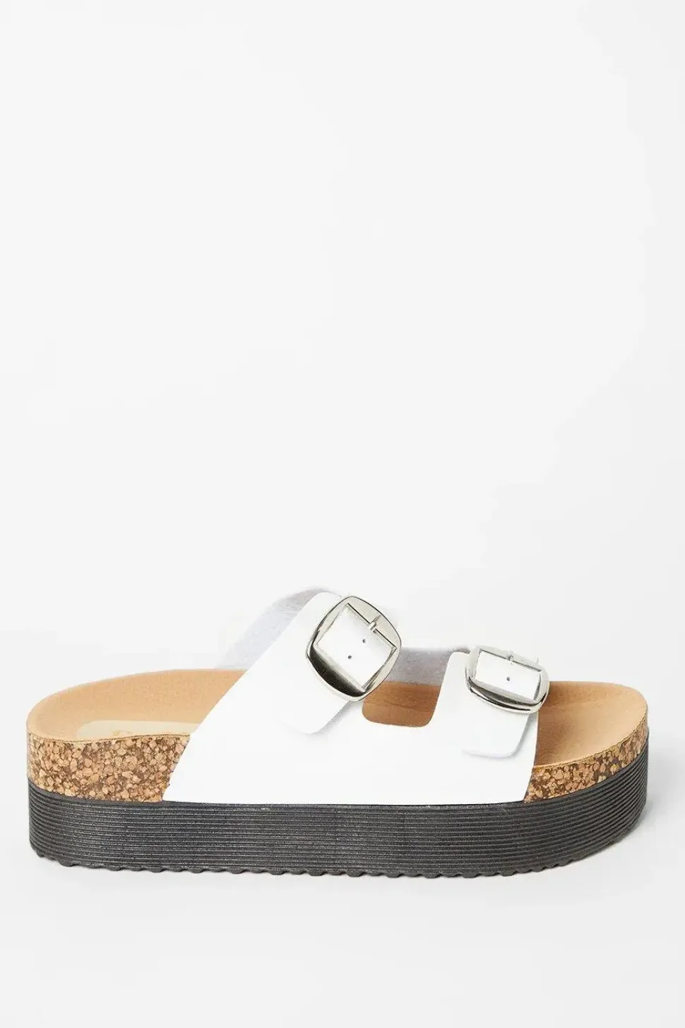 Faith: Hannah Double Buckle Wedge Footbed Sandals