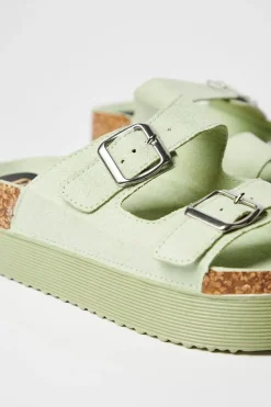 Faith: Hannahs Double Buckle Wedge Footbed Sandals