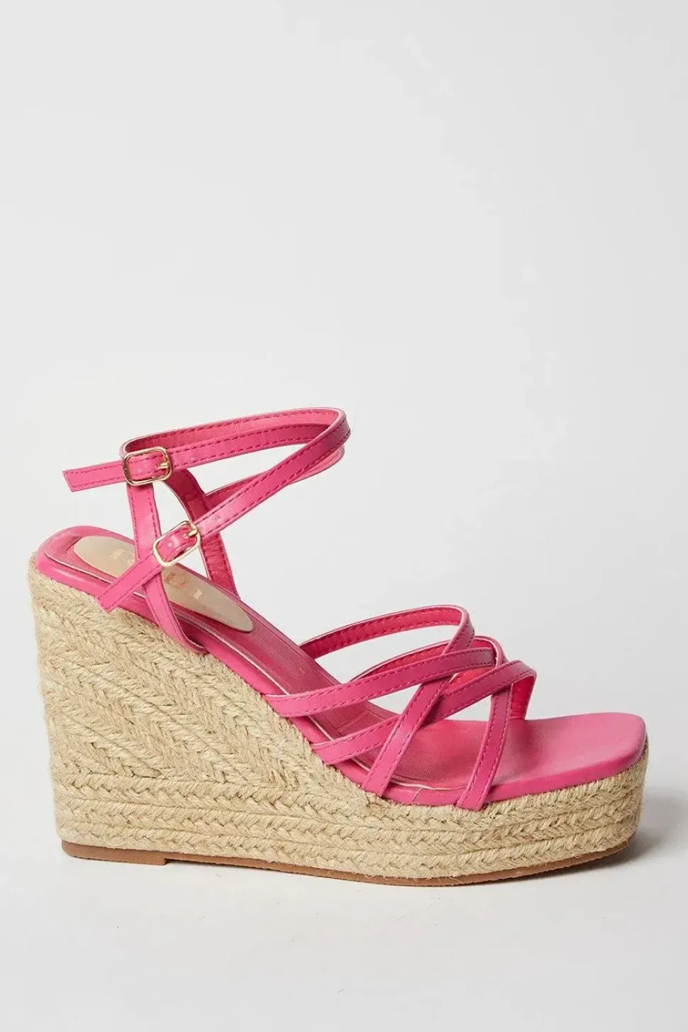 Faith: Haven Strappy High Espadrille Wedge Sandals