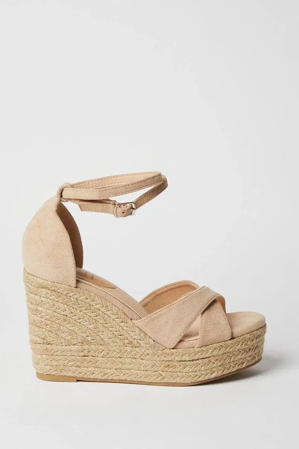 Faith: Heaven Cross Strap High Espadrille Wedge Sandals