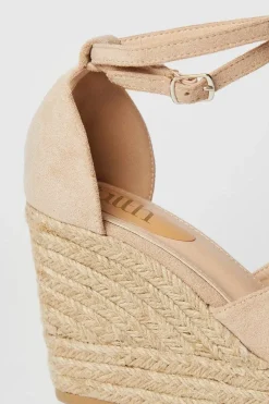 Faith: Heaven Cross Strap High Espadrille Wedge Sandals