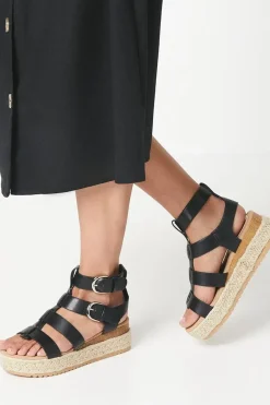 Faith: Hunter Fisherman Espadrille Wedge Sandals
