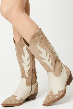 Faith: Kirrily Two Tone Western Cowboy Boots