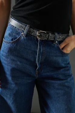 Faith: Leather Animal Print Belt
