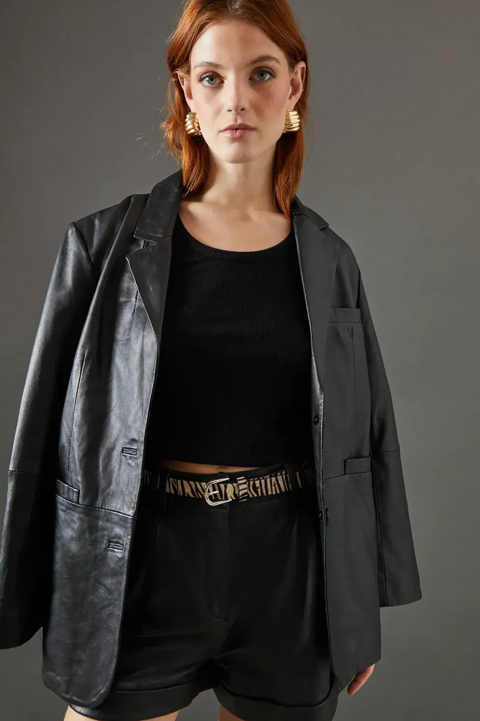 Faith: Leather Animal Print Belt