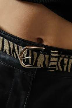 Faith: Leather Animal Print Belt
