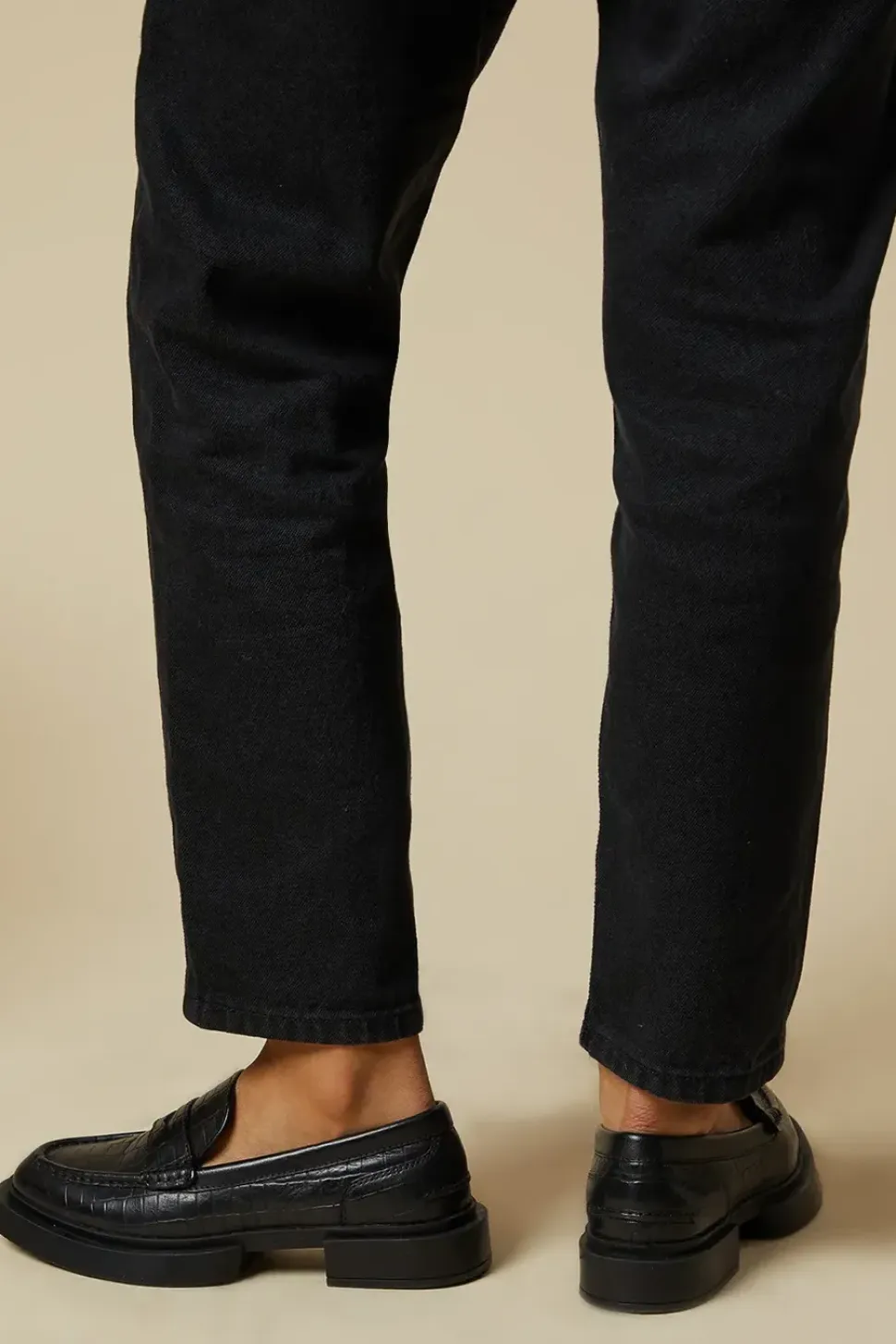 Faith: Leather Croc Print Chunky Penny Loafer