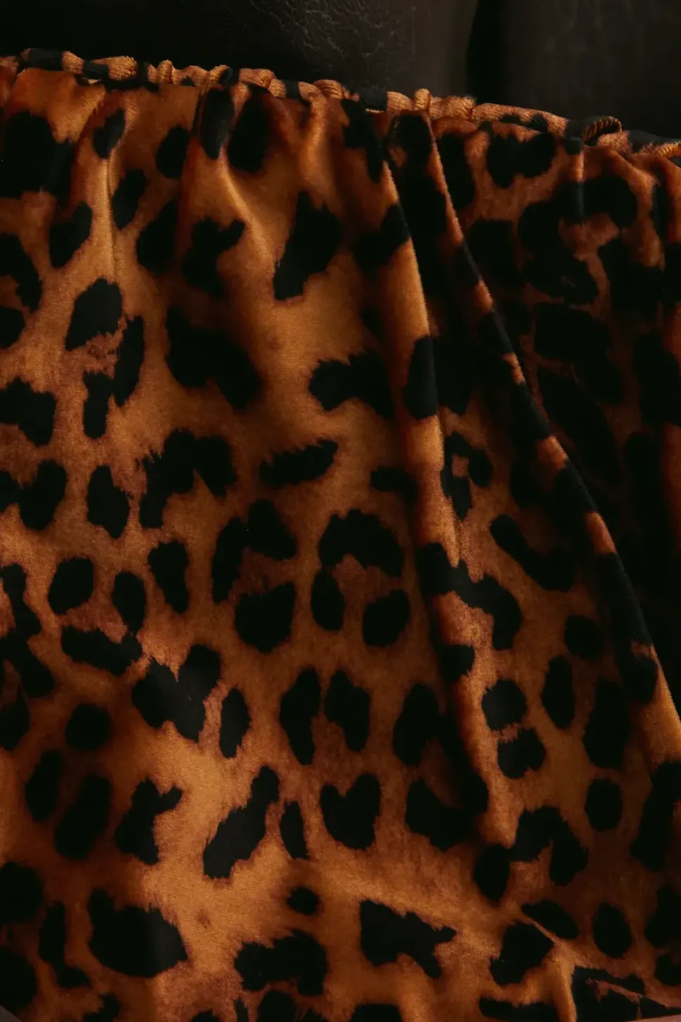 Faith: Leopard Velvet Ruched Clutch Bag