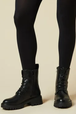 Faith: Maggie Front Lace Chunky Ankle Boot