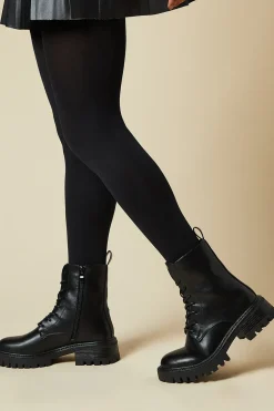 Faith: Maggie Front Lace Chunky Ankle Boot