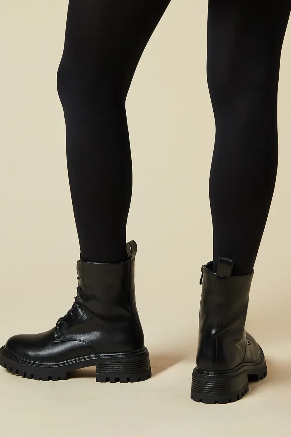 Faith: Maggie Front Lace Chunky Ankle Boot