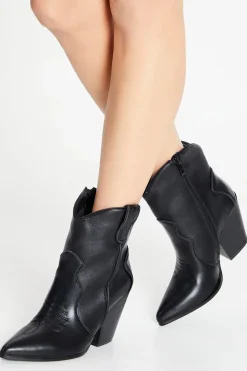 Faith: Montie Stitched Western Cowboy Ankle Boots