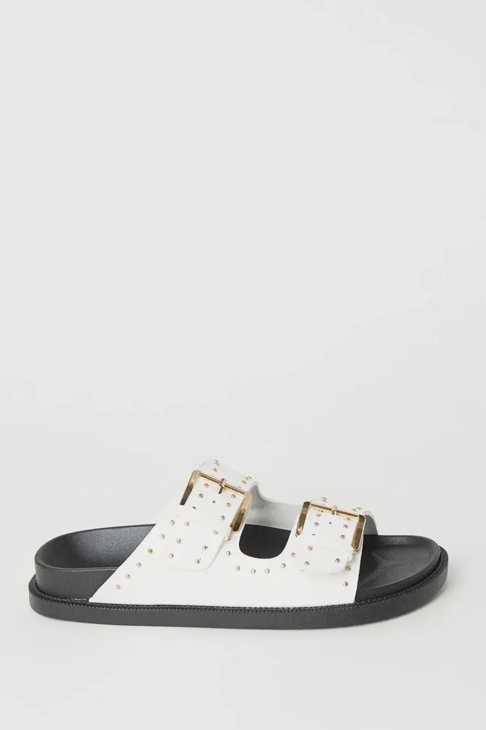Faith: Mowa Studded Double Buckle Footbed Sandals