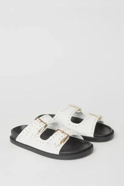 Faith: Mowa Studded Double Buckle Footbed Sandals