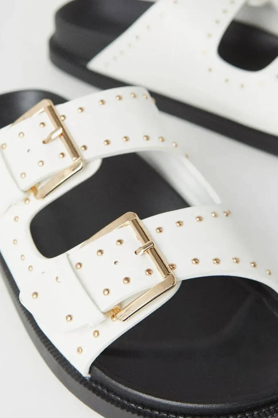 Faith: Mowa Studded Double Buckle Footbed Sandals