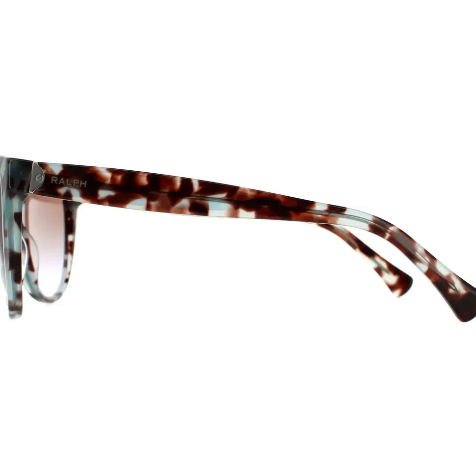 Fashion Blue Tortoise Violet Gradient Silver Mirror Sunglasses