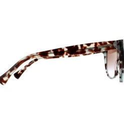 Fashion Blue Tortoise Violet Gradient Silver Mirror Sunglasses
