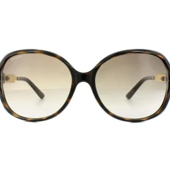Fashion Havana Gold Brown Gradient Sunglasses