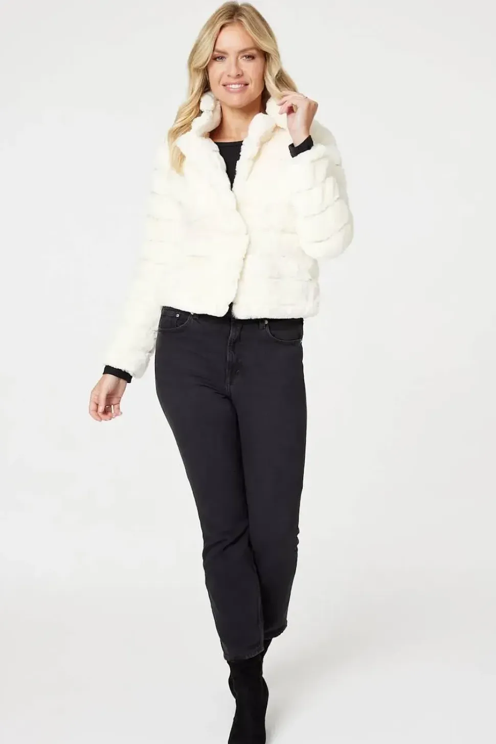 Faux Fur Cropped Jacket