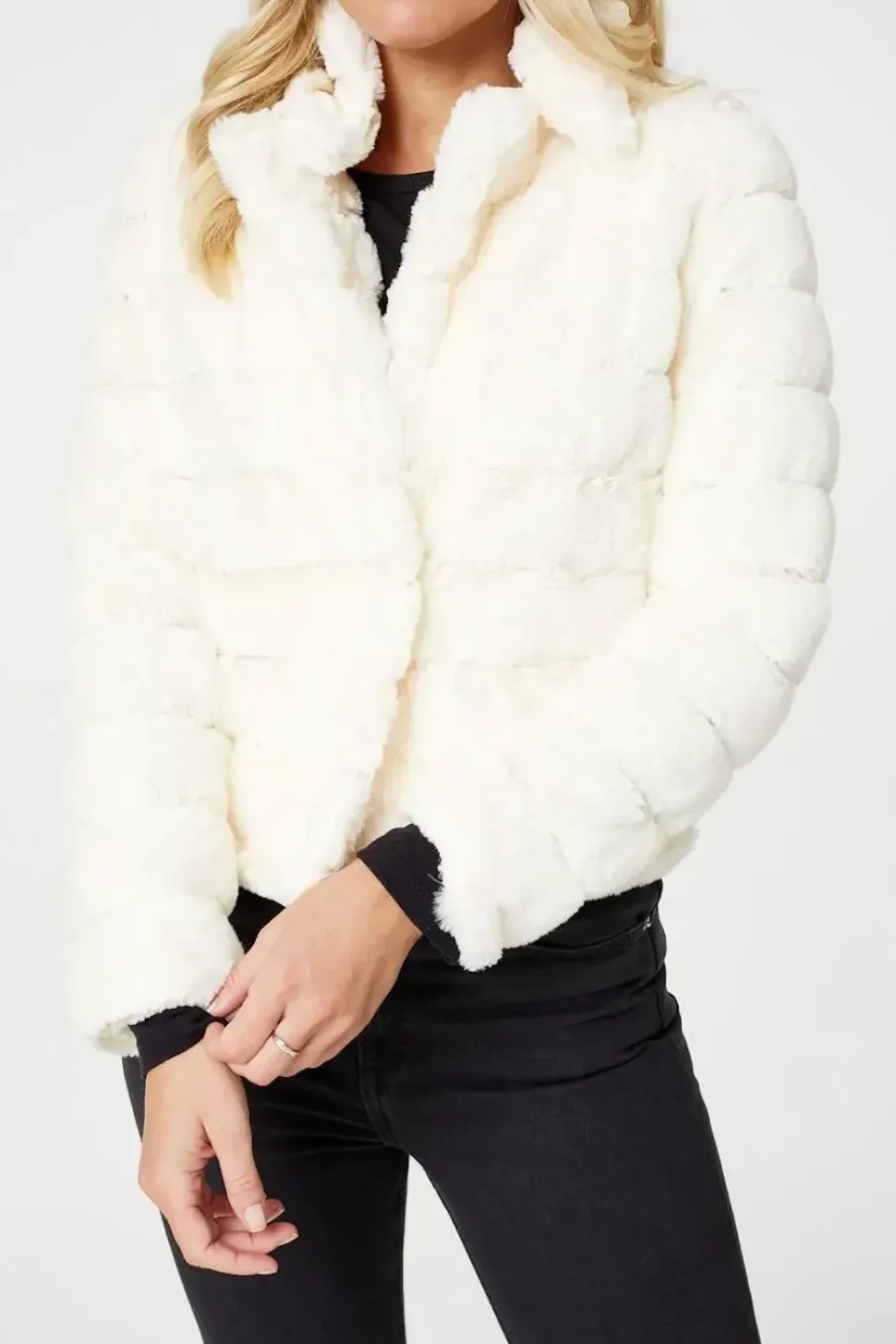 Faux Fur Cropped Jacket