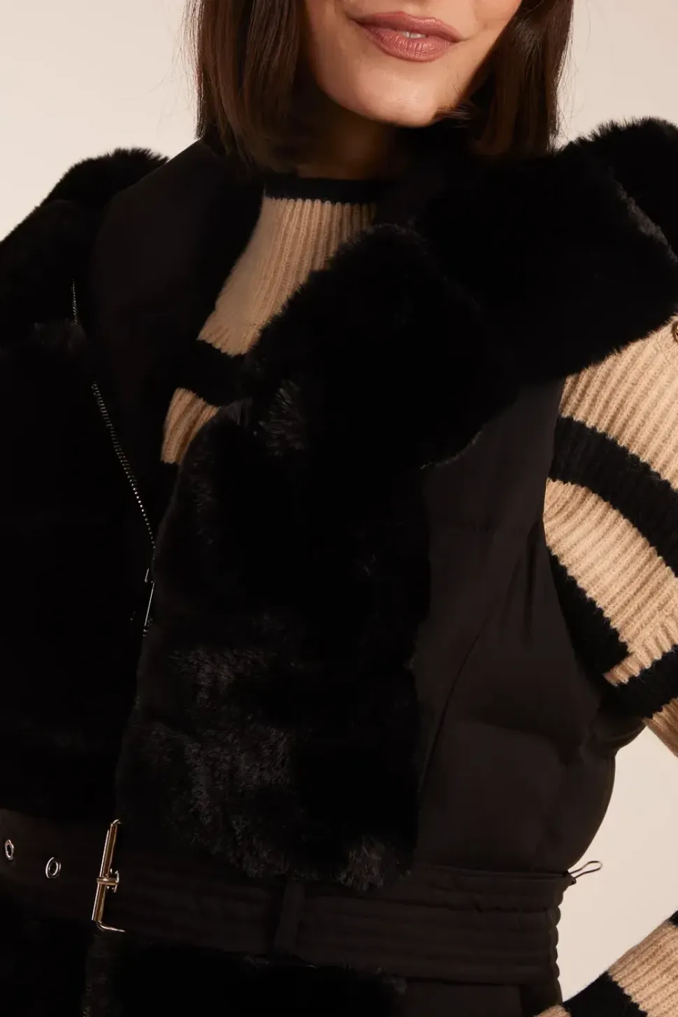 Faux Fur Detail Gilet
