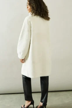 Faux Fur Double breasted Coat