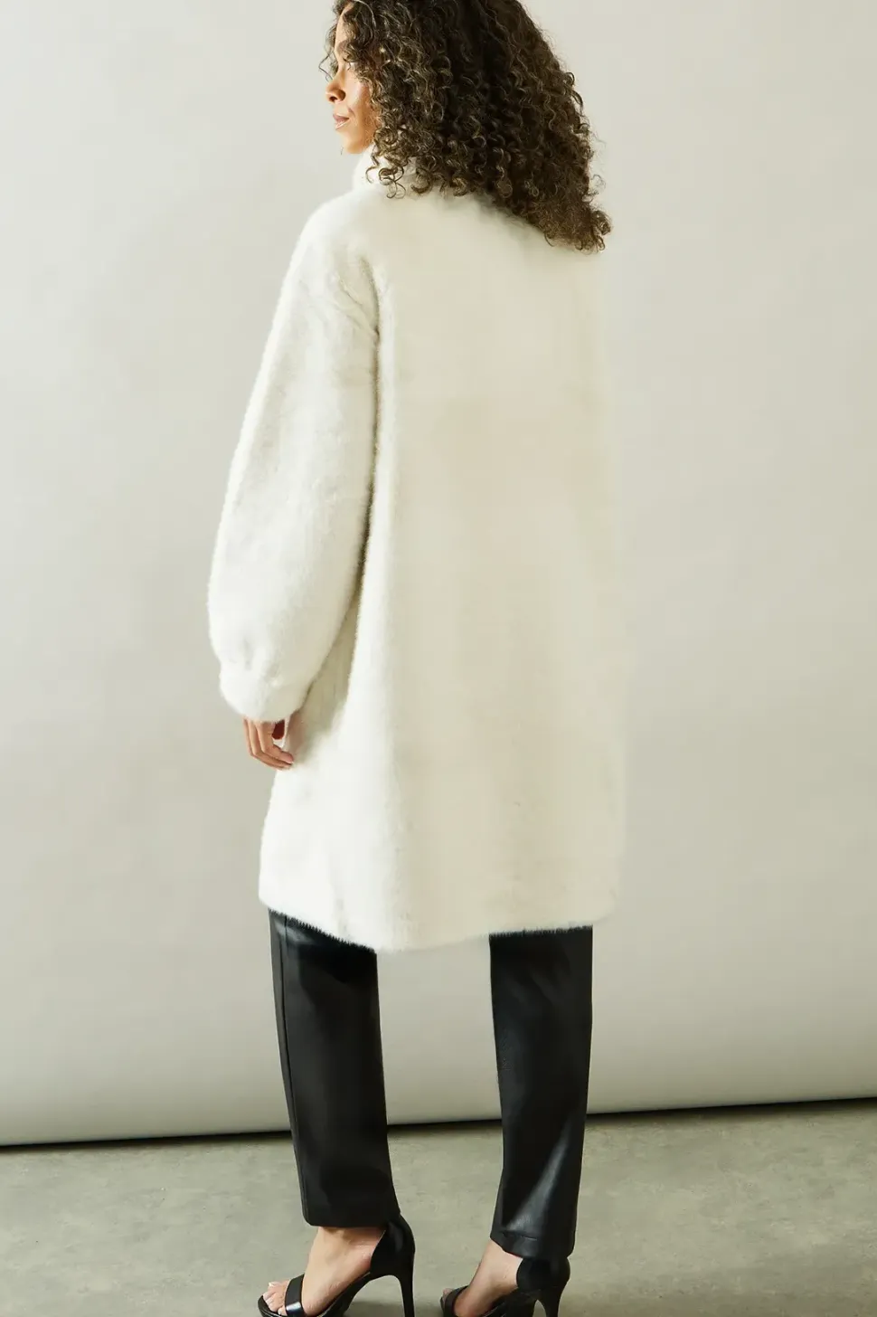 Faux Fur Double breasted Coat