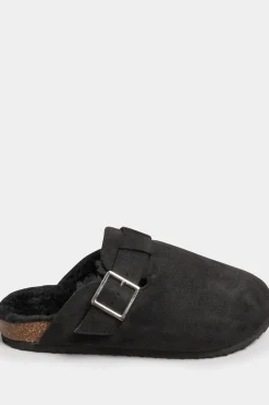 Faux Fur Lined Clogs In Extra Wide Fit