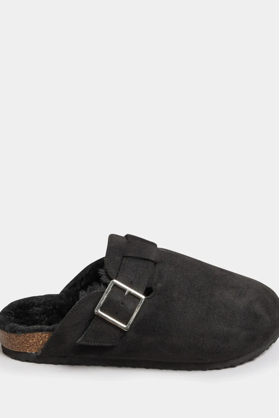 Faux Fur Lined Clogs In Extra Wide Fit